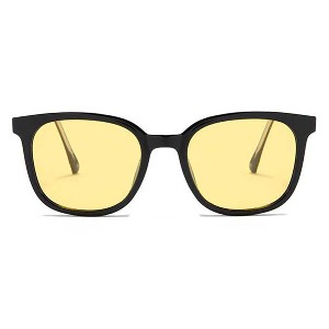 아일리 남녀공용 오버핏 옐로우 틴트 편광 렌즈 선글라스 [TR8951] (옐로우-블랙)